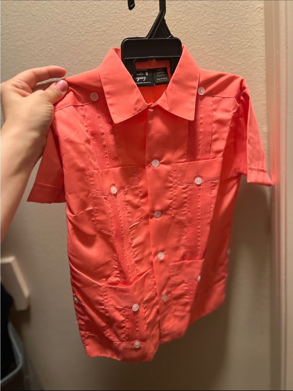 Source Unknown Coral Button-Down Kids Shirt